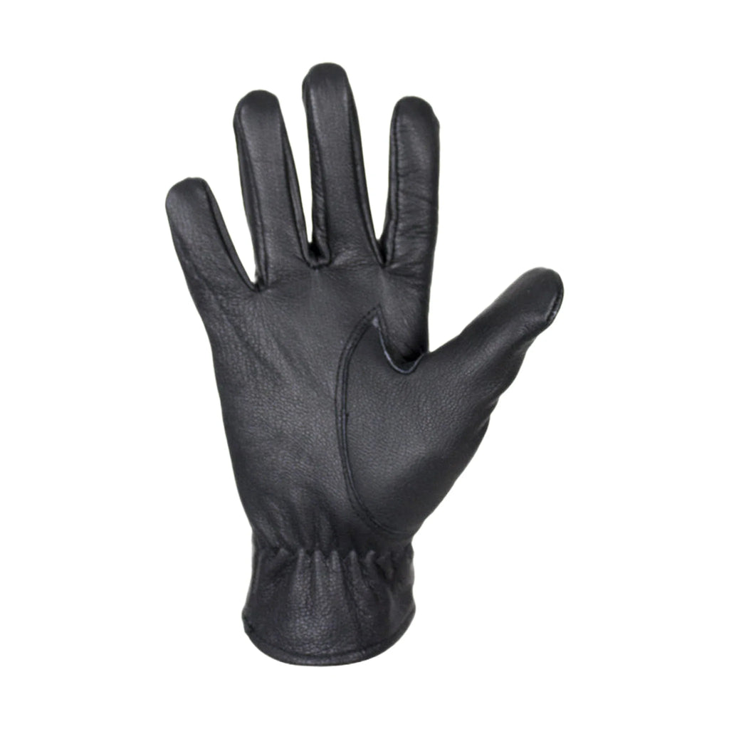 Ladies Deer Skin Leather Gloves Black With Zipper Stylish Comfortable Fit