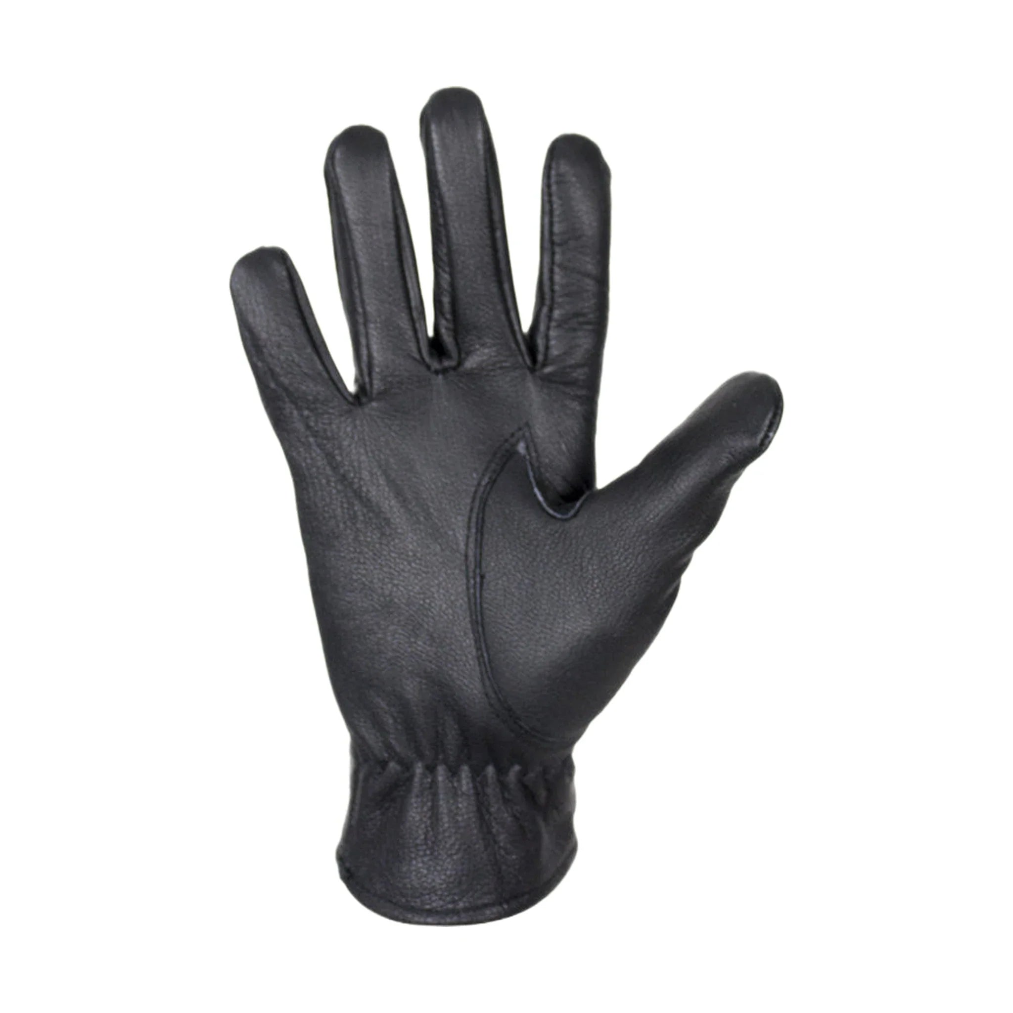Ladies Deer Skin Leather Gloves Black With Zipper Stylish Comfortable Fit