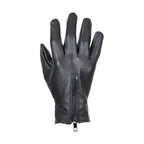 Ladies Deer Skin Leather Gloves Black With Zipper Stylish Comfortable Fit