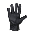 Deer Skin Leather Gloves Black With Zipper Snug Fit Motorcycle Riding Style