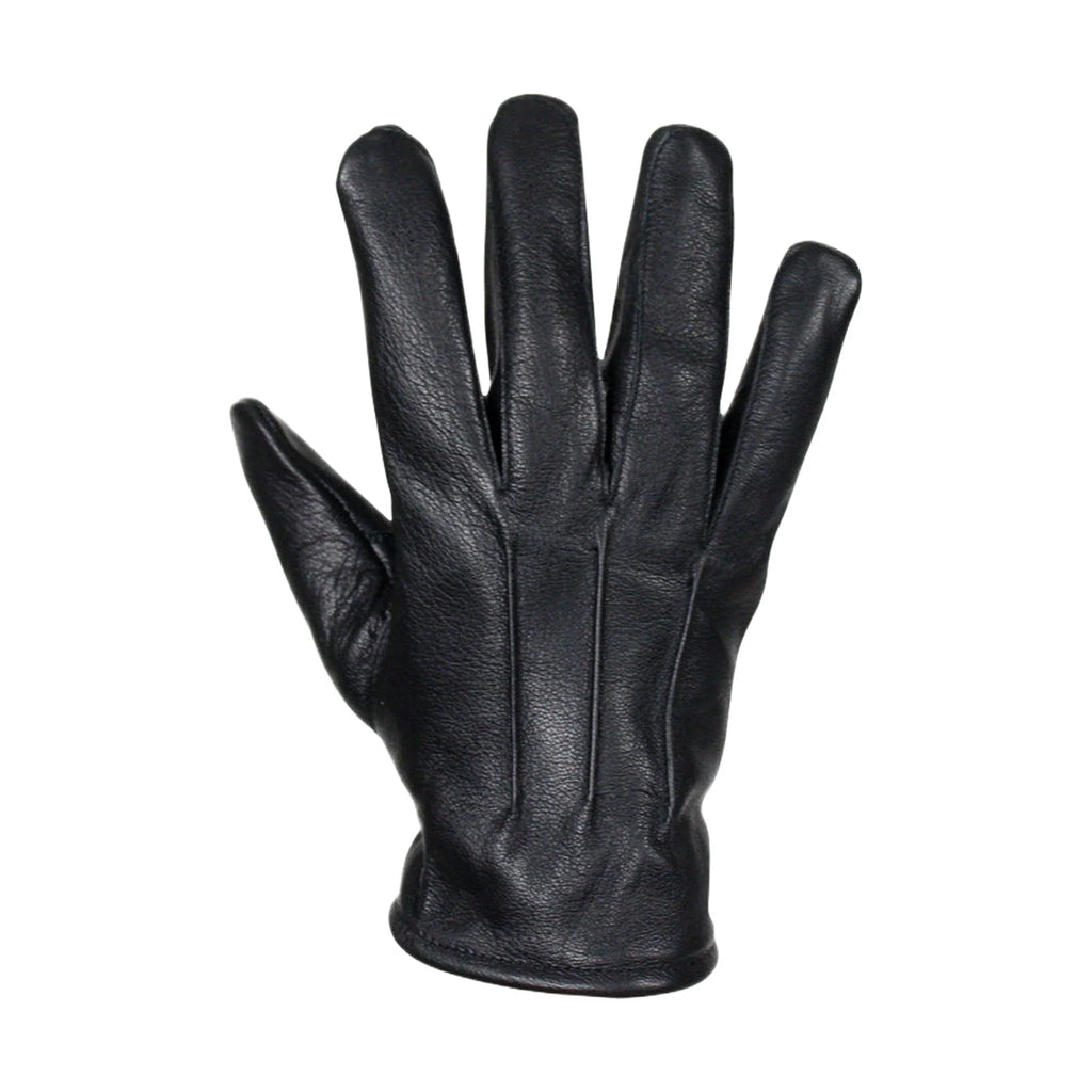Deer Skin Leather Gloves Black Three Slit Design Riding Durable Comfortable