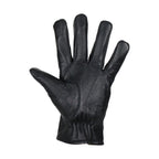 Deer Skin Leather Gloves Black Three Slit Design Riding Durable Comfortable