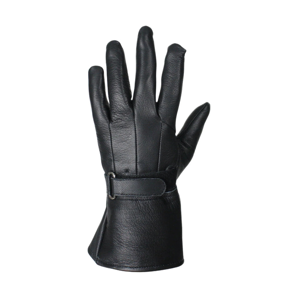 Full Finger Deer Skin Motorcycle Gloves Genuine Leather Adjustable Strap