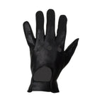 Vented Black Deer Skin Leather Riding Gloves