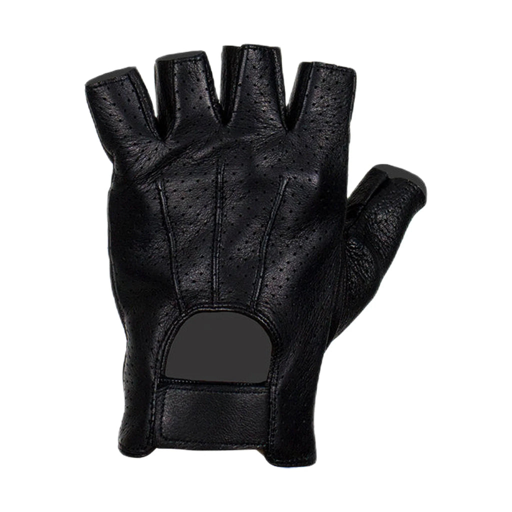 Deer Skin Leather Fingerless Riding Gloves