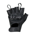 Fingerless Deer Skin Leather Gloves With Padded Knuckle Protectors Adjustable Strap