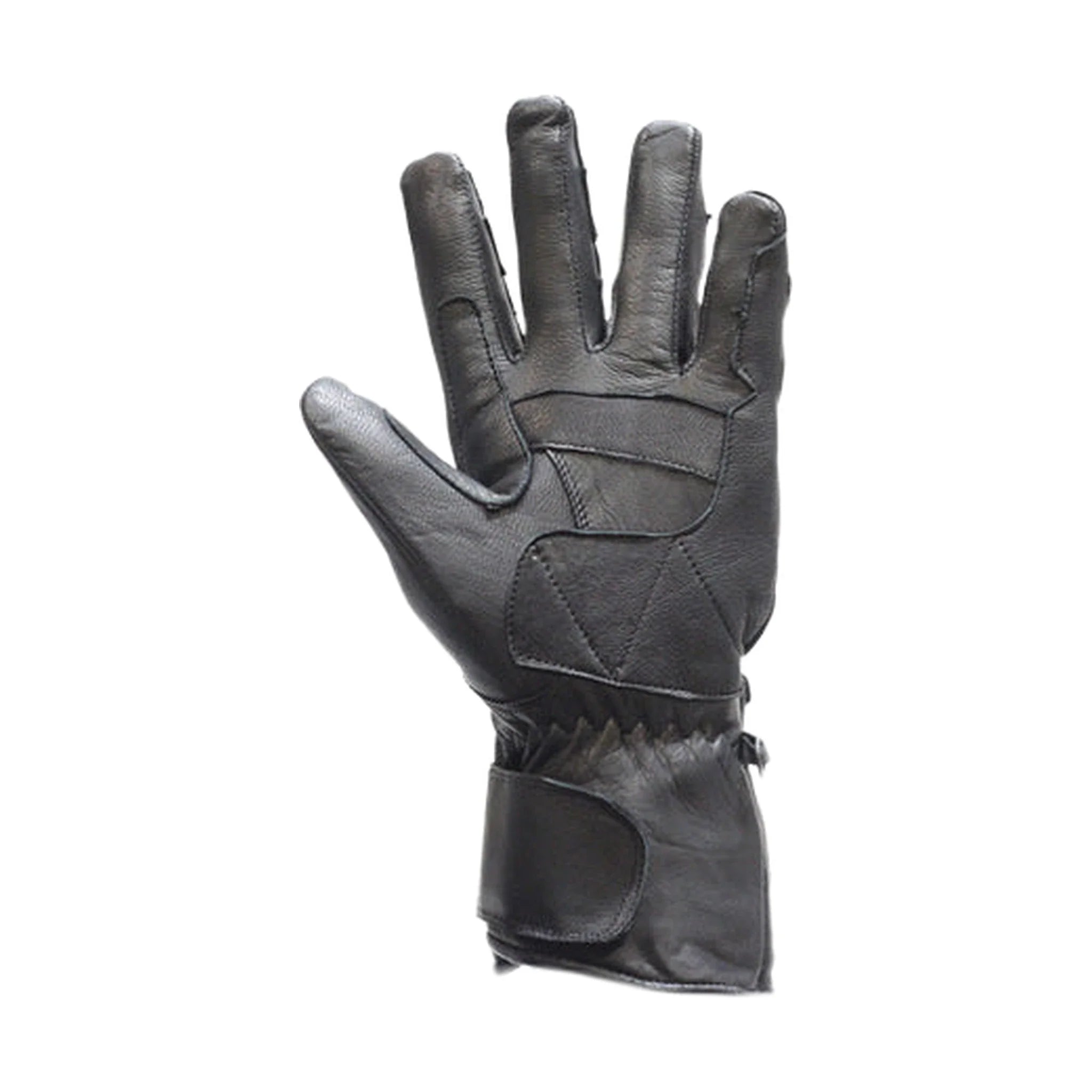 Men's Padded Leather Racing Gloves Hard Knuckle Protector Air Vents Adjustable Fit