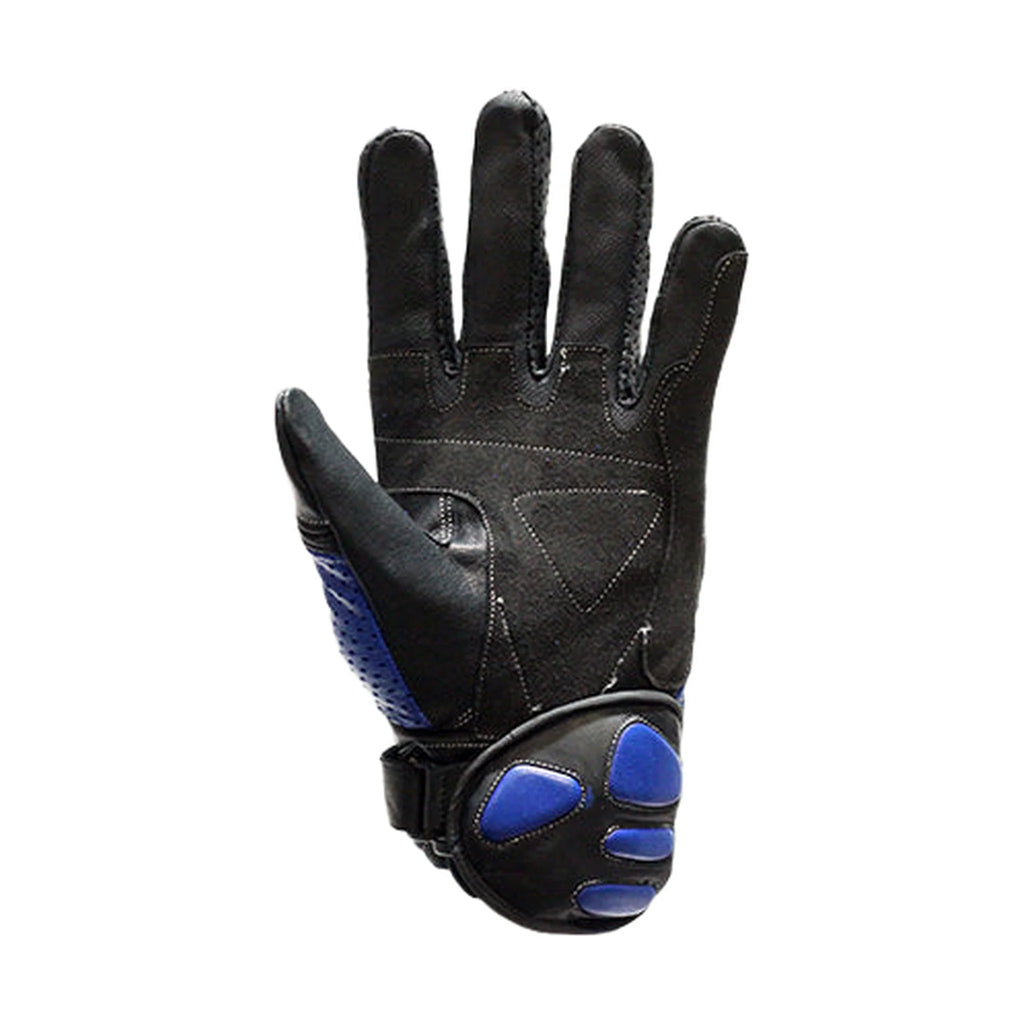 Mens Padded Blue Racing Gloves