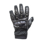 Leather Motorcycle Gloves With Mesh Hard Knuckle Protector Gel Palm Airvents