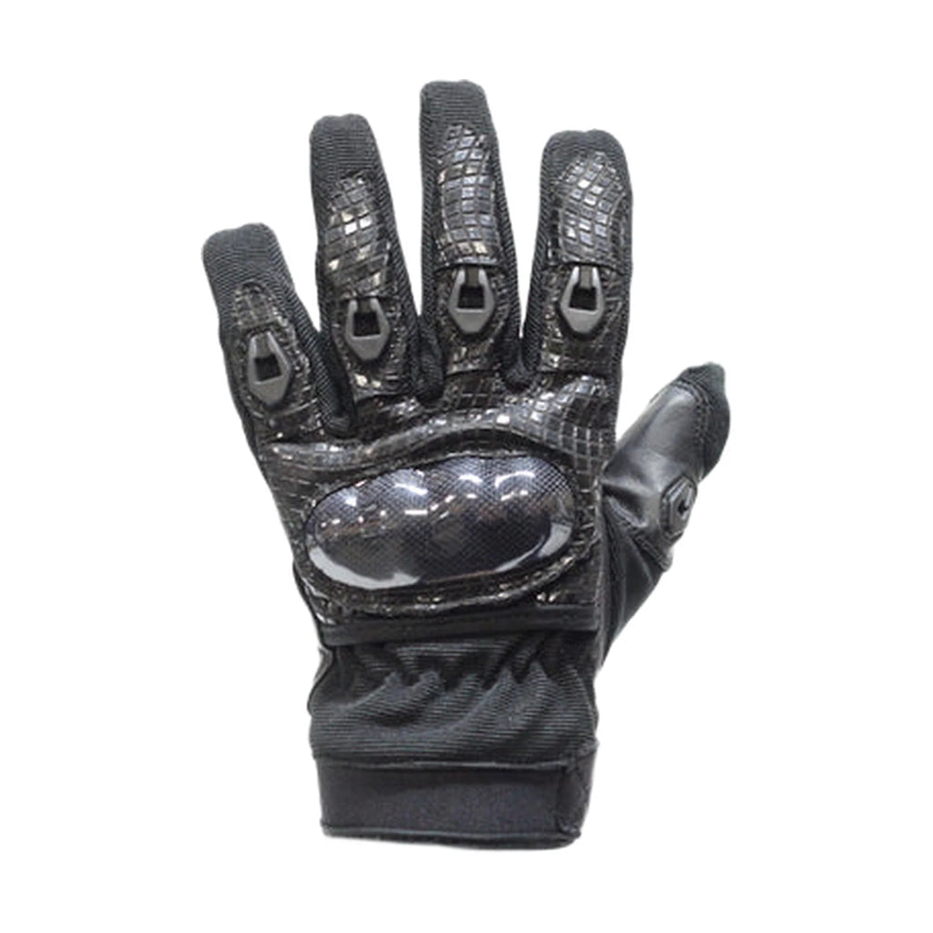 Leather Motorcycle Gloves With Mesh Hard Knuckle Protector Gel Palm Airvents