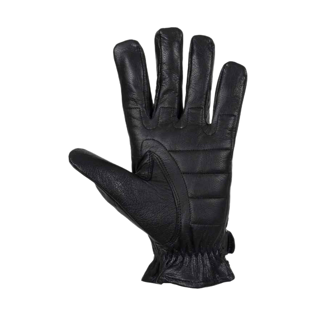 Men's Studded Full Finger Motorcycle Gloves Dream Apparel Black Leather Padding