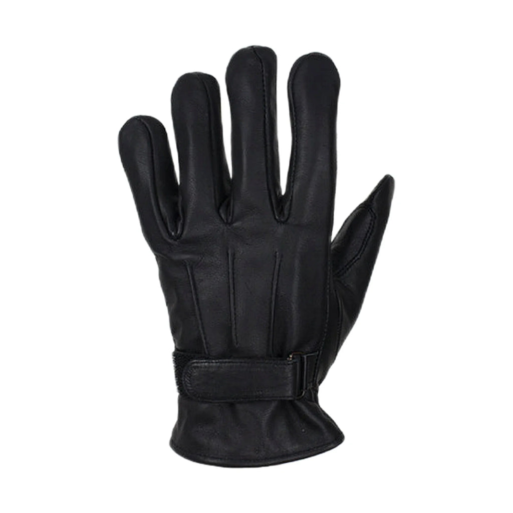 Ladies Black Naked Leather Gloves Dream Apparel Reinforced Palm Warm Riding Gloves