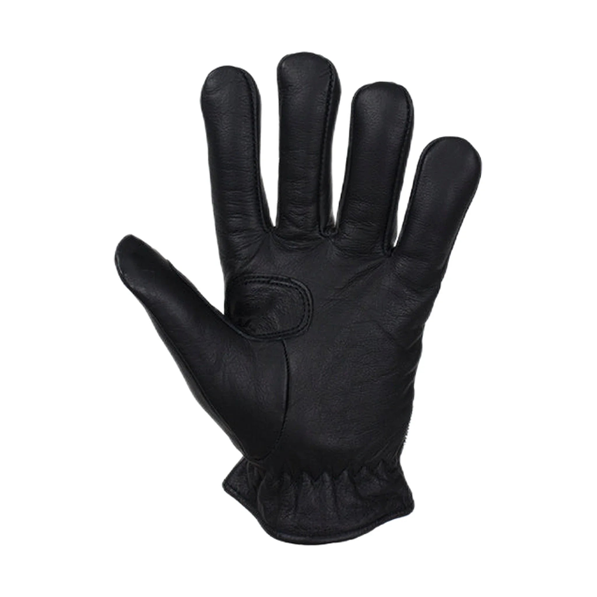 Ladies Black Naked Leather Gloves Dream Apparel Reinforced Palm Warm Riding Gloves