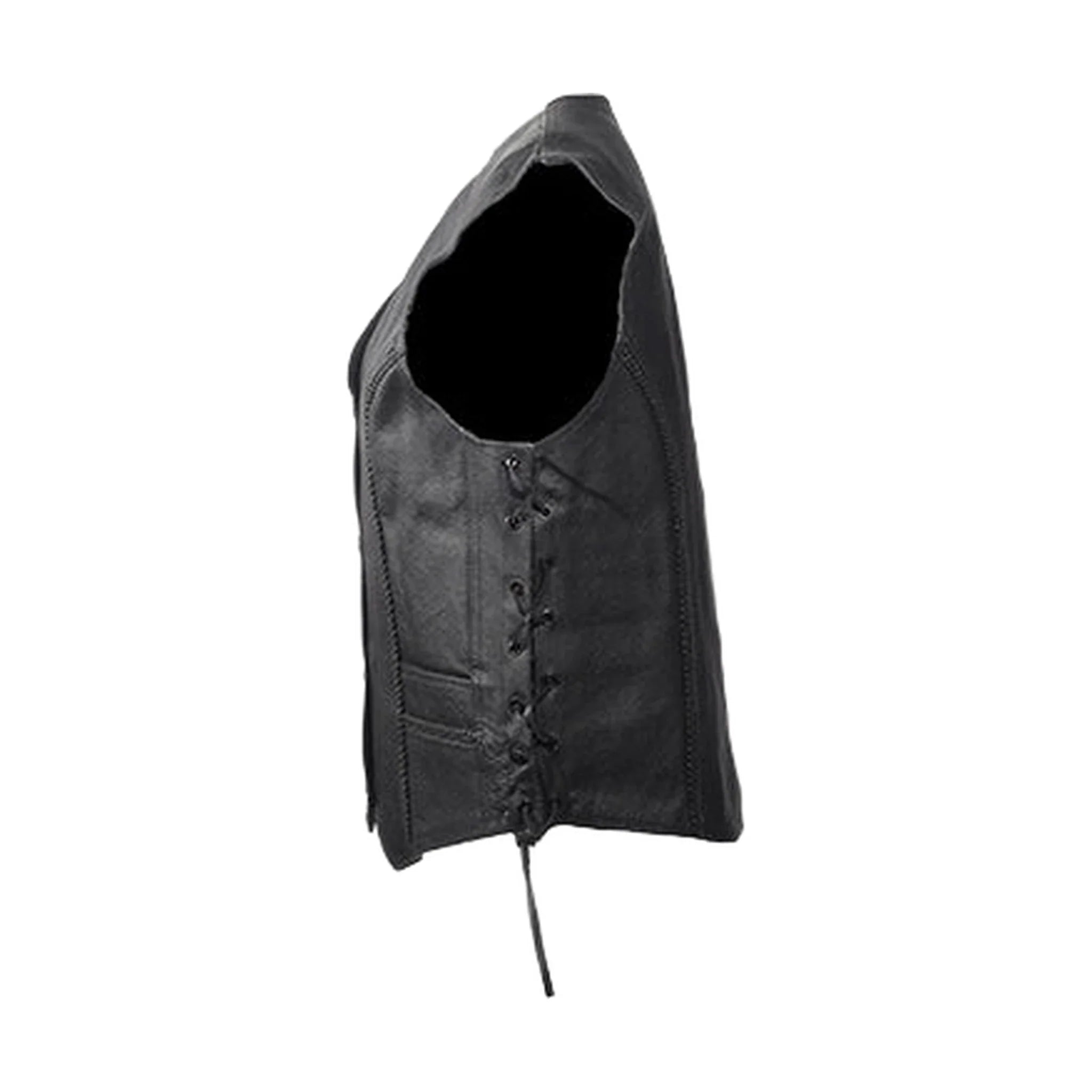 Dream Apparel Womens Leather Vest With Side Laces
