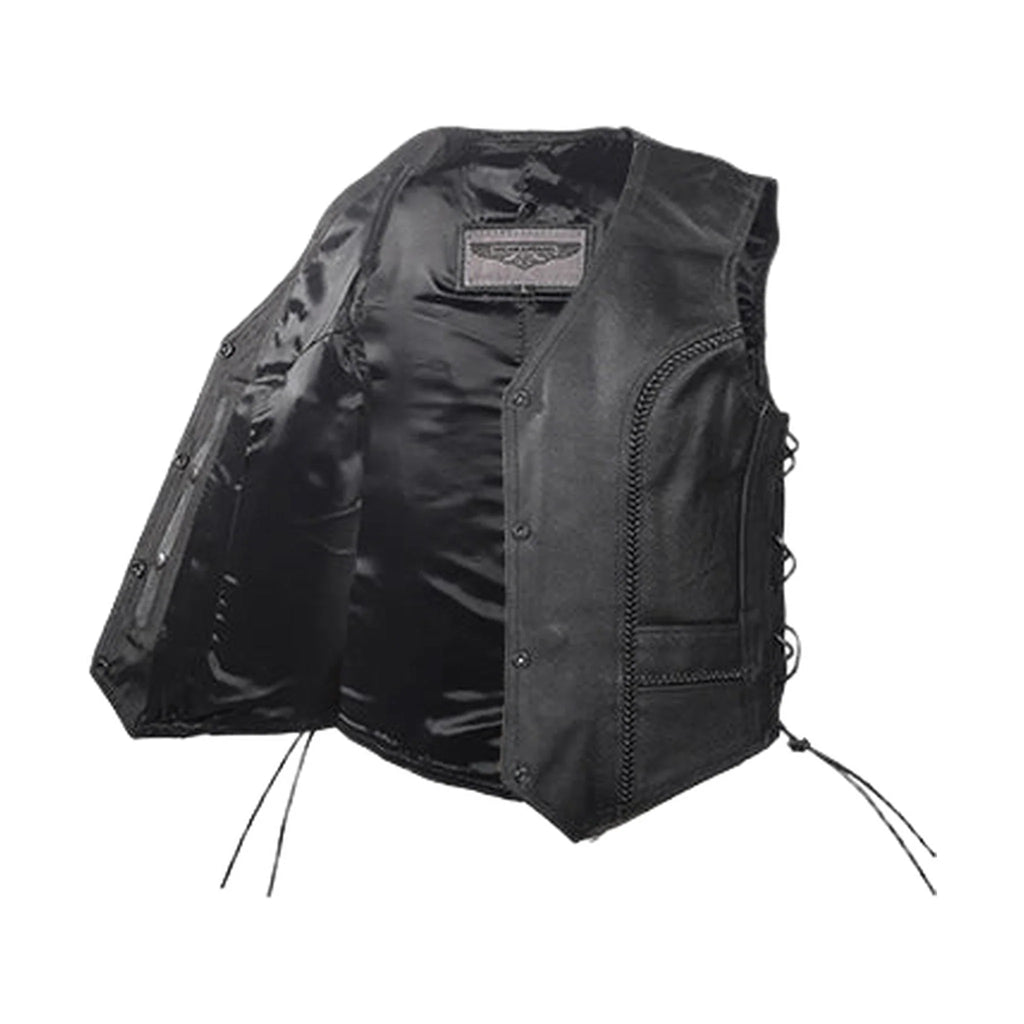 Dream Apparel Womens Leather Vest With Side Laces