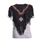 Women Poncho  With Fringes