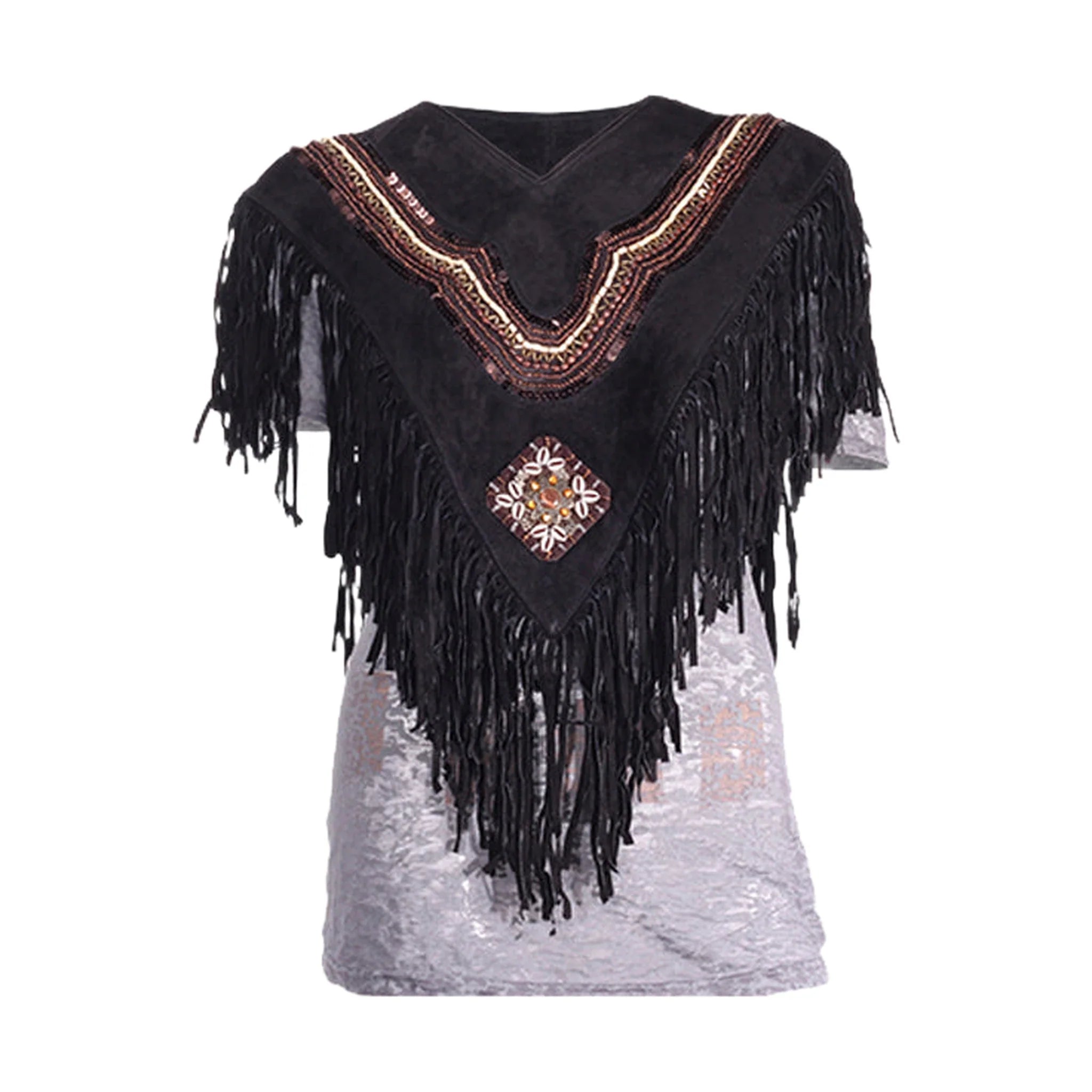 Women Poncho  With Fringes
