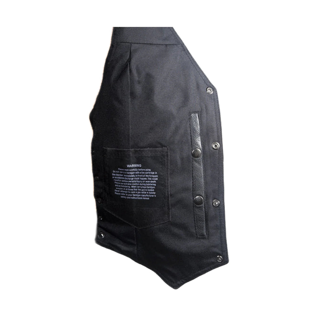 Womens Cowhide Leather Motorcycle Vest With 7 Pockets