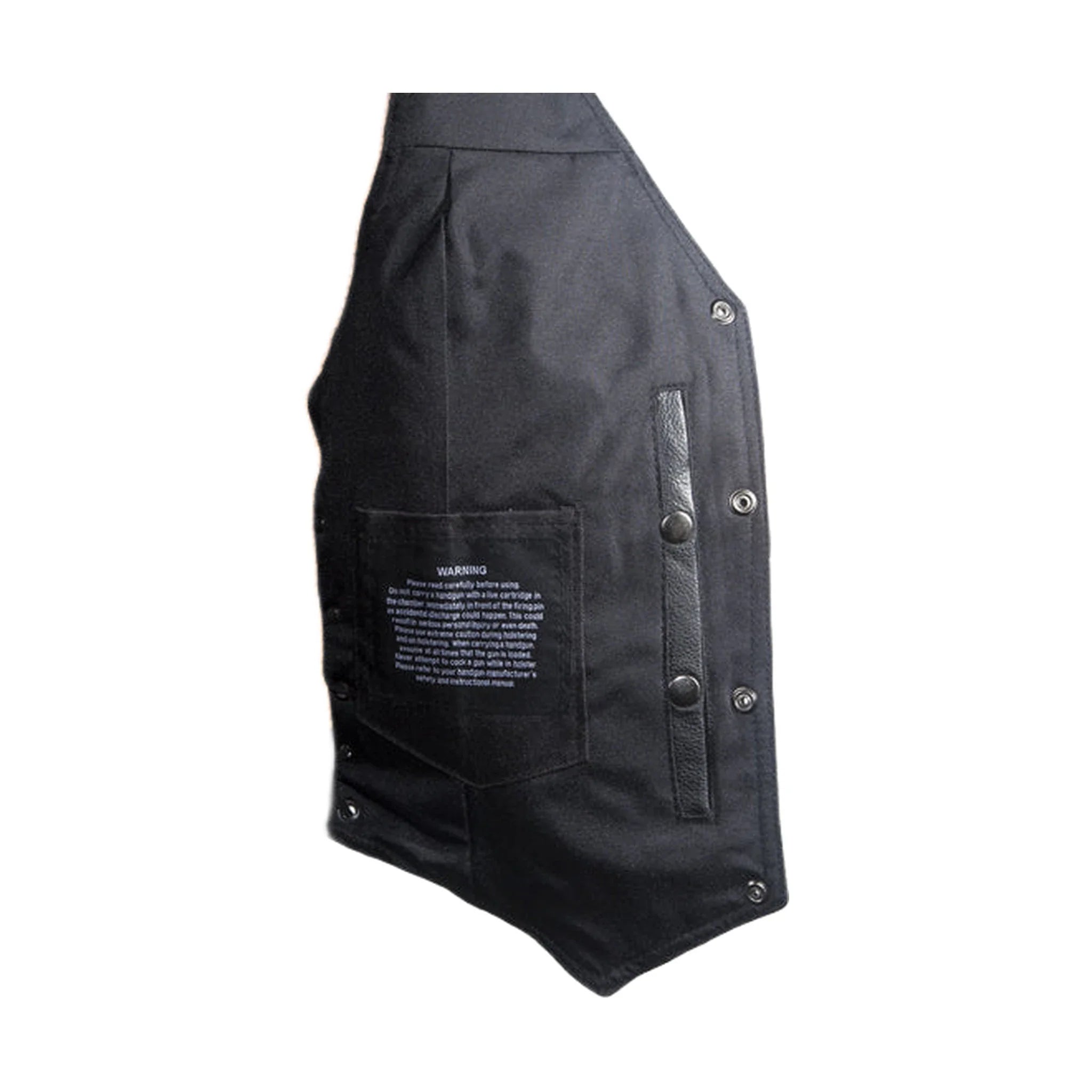 Womens Cowhide Leather Motorcycle Vest With 7 Pockets