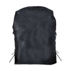 Womens Cowhide Leather Motorcycle Vest With 7 Pockets
