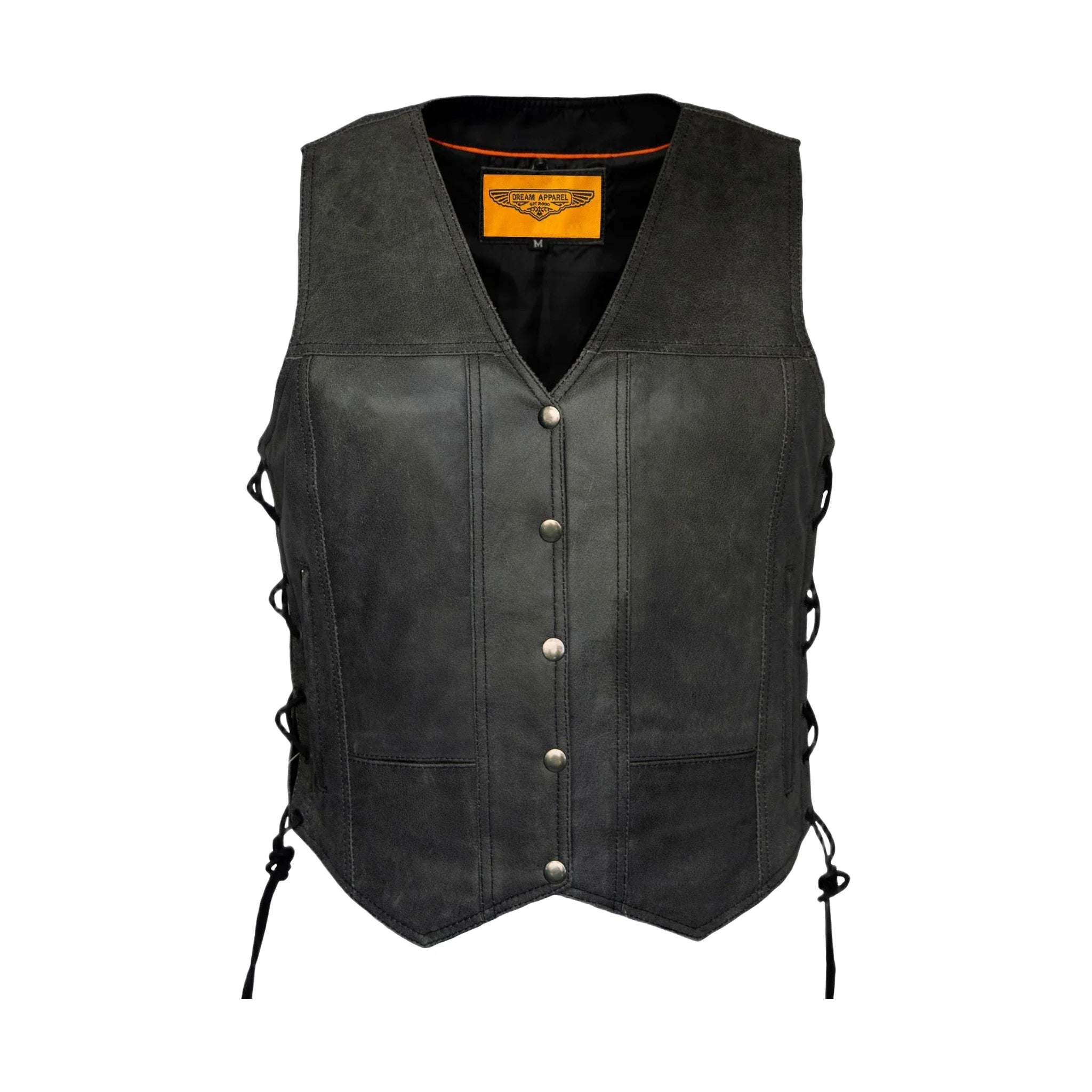 Women's Gray Club Vest with Concealed Carry Pockets & Side Laces