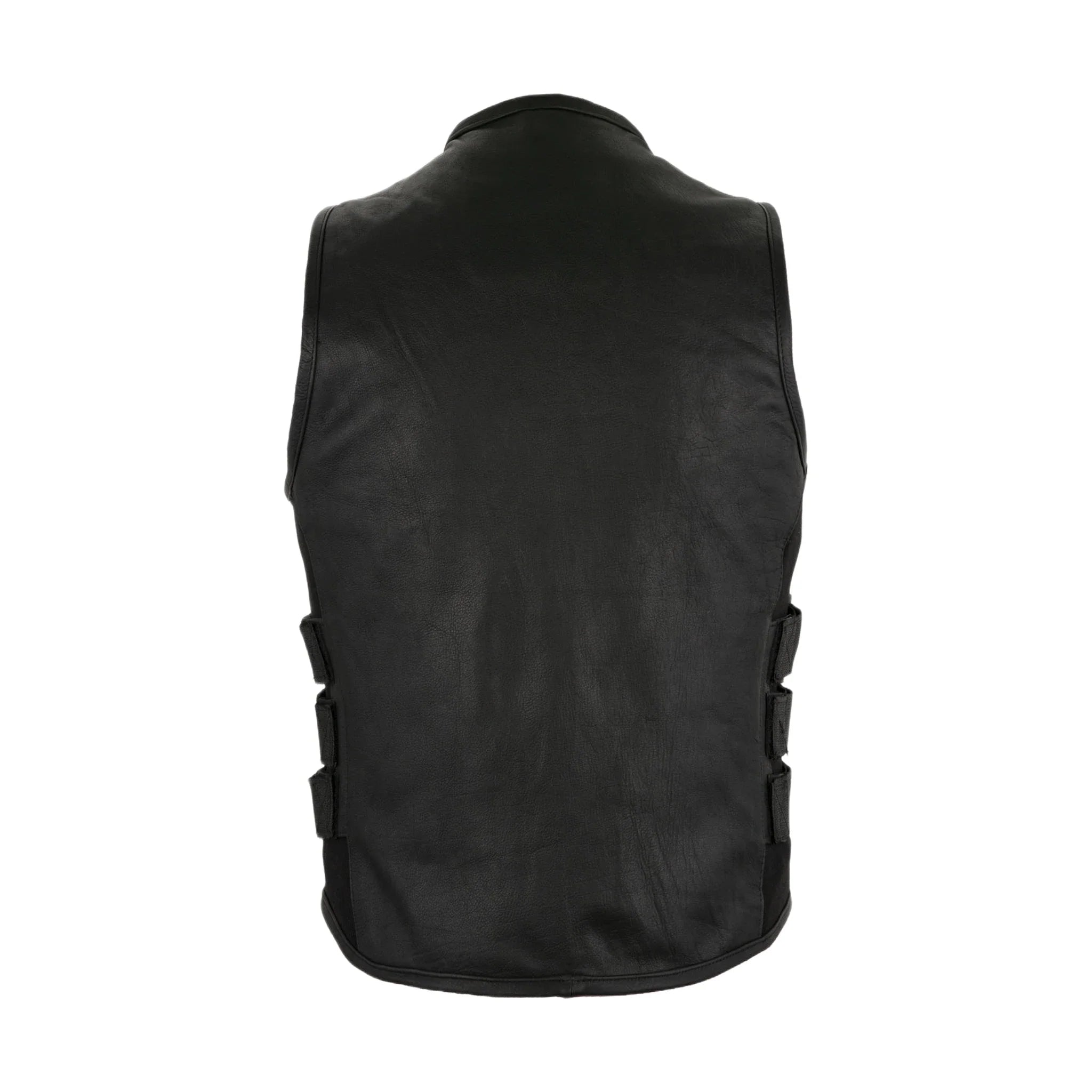Dream Apparel Women Leather Vest with side straps Conceal Carry Motorcycle Vest