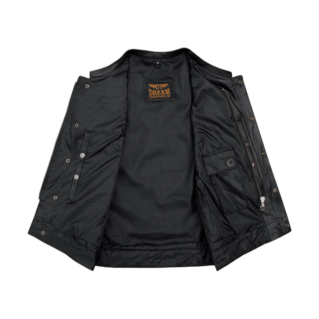 Dream Apparel Women Motorcycle Leather CLUB VEST Butter Soft Thick Leather