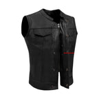 Dream Apparel Women Motorcycle Leather CLUB VEST Butter Soft Thick Leather