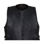 Women's Naked Cowhide Leather Motorcycle Vest