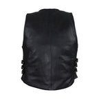 Women's Naked Cowhide Leather Motorcycle Vest