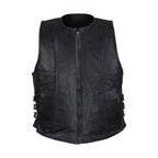 Women's Naked Cowhide Leather Motorcycle Vest