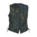 Women's Brown Studded Vest