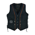 Women's Brown Studded Vest