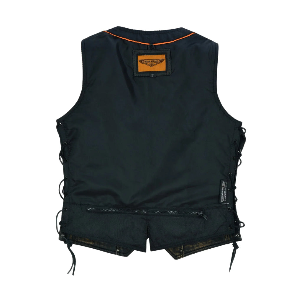Women's Brown Studded Vest