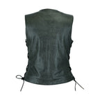 Dream Apparel Women Vest Side Laces Grey and with concealed pockets