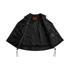 Dream Apparel Womens Motorcycle Leather Vest With Concealed Carry Pockets & Side Laces
