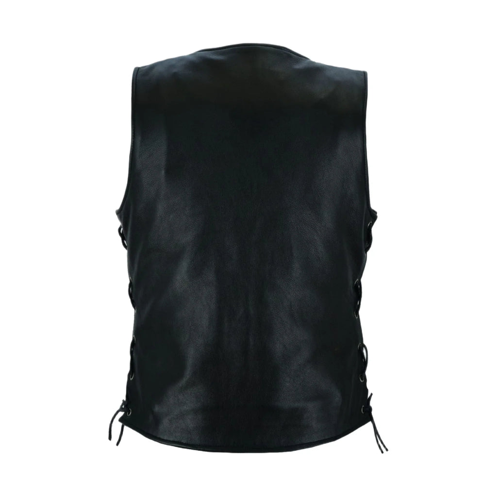 Women Vest Purple Paisley Lining Side Laces Conceal Pockets