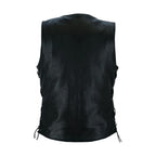 Dream Apparel Womens Vest Purple Paisley Lining Side Laces Conceal Pockets