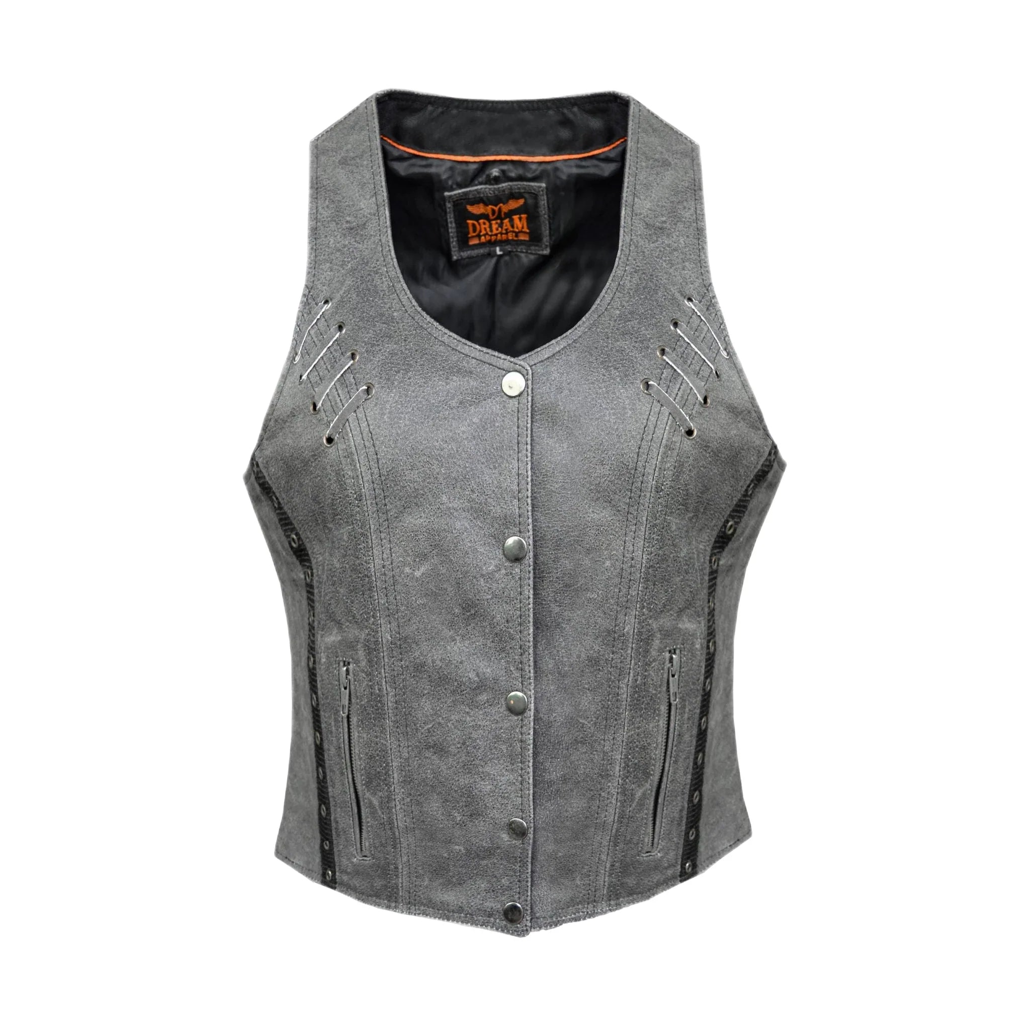 Dream Apparel Women Vest Grey Conceal Carry Pockets