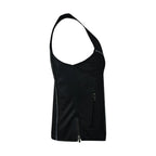 Women Zipper Front Vest with Bling, Side Zipper, Conceal Carry Pockets, Naked Cowhide Leather