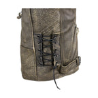 Mens Dark Brown Cowhide Motorcycle Jacket Dream Apparel Gun Pockets Leather