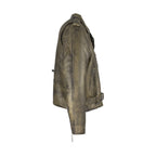 Men's Brown Motorcycle Jacket Dream Apparel Soft Leather Gun Pockets Vintage