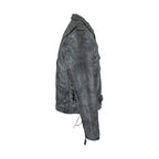 Men's Gray Motorcycle Jacket Dream Apparel Soft-Touch Leather Concealed Gun Pock