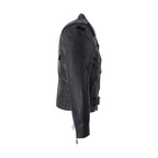 Mens Classic Police Style Motorcycle Jacket Dream Apparel Genuine Leather Zipout