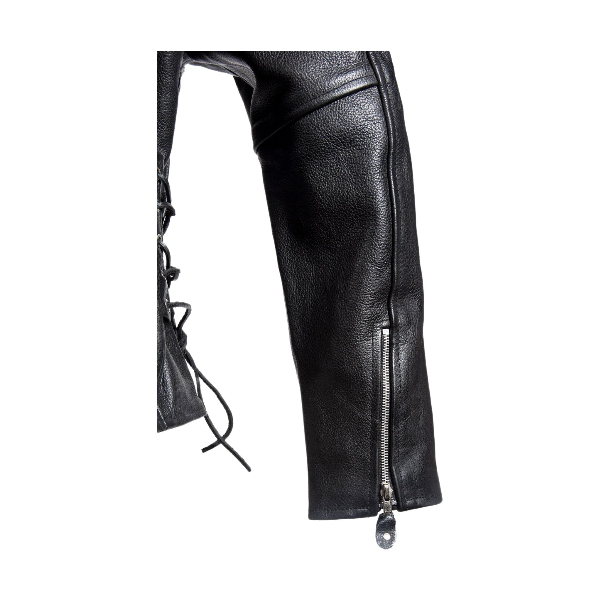 Mens Classic Police Style Motorcycle Jacket Dream Apparel Genuine Leather Zipout