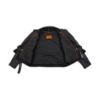 Classic Biker Police Motorcycle Jacket Soft Cowhide Leather Concealed Gun Pockets