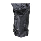 Mens Motorcycle Jacket Dream Apparel Leather Snap Collar Belt Quilted Lining