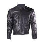 Mens Motorcycle Jacket Top Grade Soft Leather Removable Zipout Lining Airvents