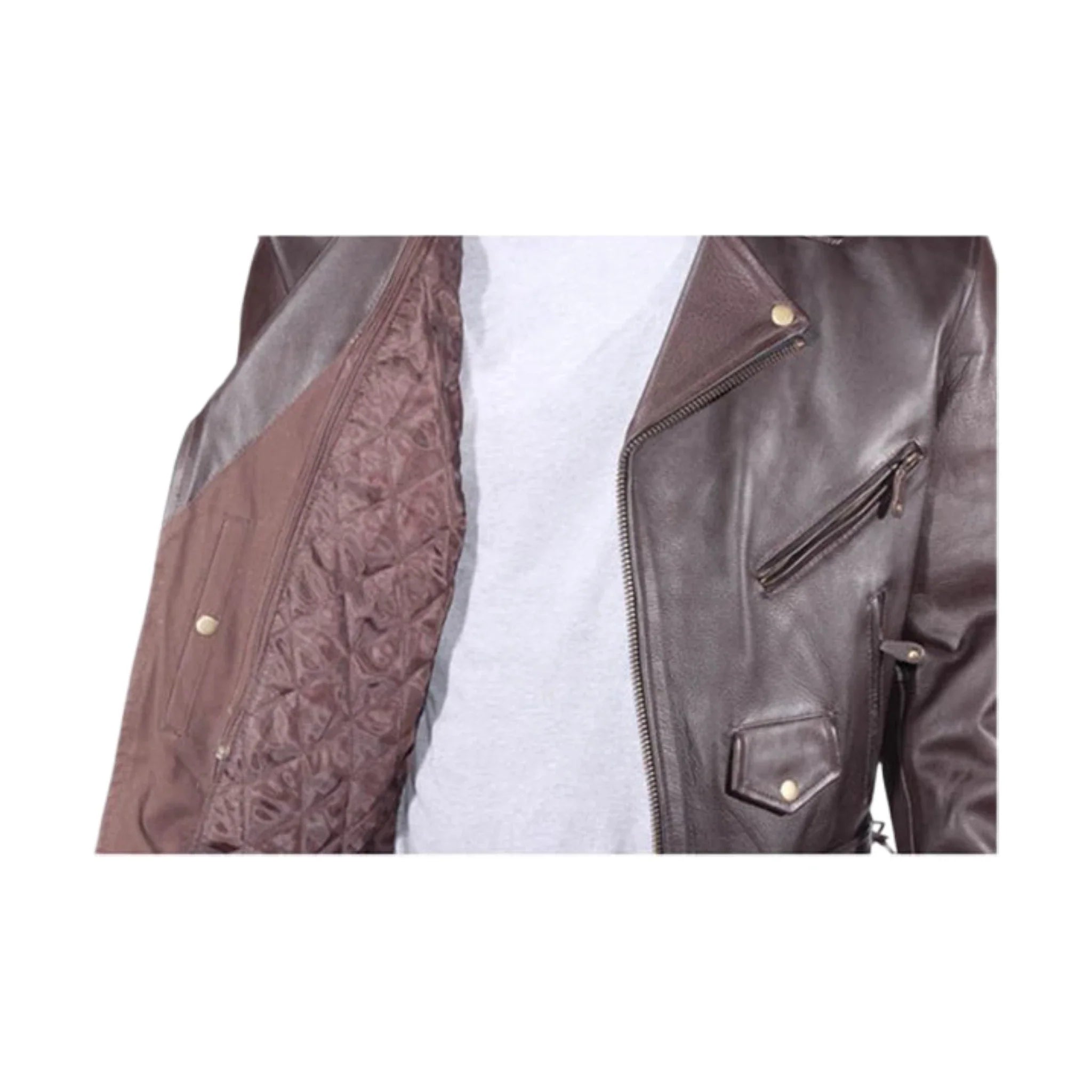 Mens Retro Black Motorcycle Jacket Dream Apparel Cowhide Leather American Eagle