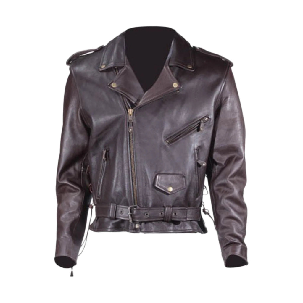 Mens Leather Jacket Dream Apparel Embossed Eagle Full Zip Out Lining Black